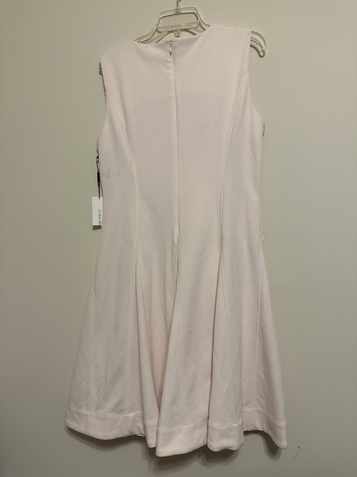 Calvin Klein Blush Pink Fit and Flare Shortsleeved Midi Dress
