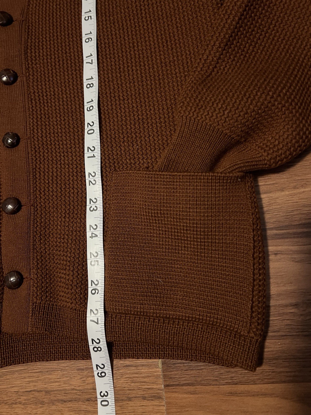 Vintage Jaeger 100% Wool Men’s Tan Preppy Cardigan Sweater Size 42 Gt. Britain