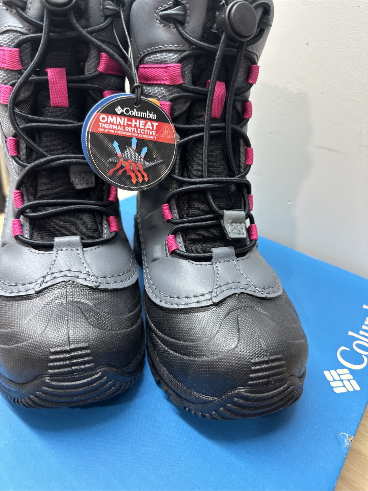 NEW Columbia Bugaboot Celsius Waterproof Snow Boots Youth Girl’s Size 1 Graphite