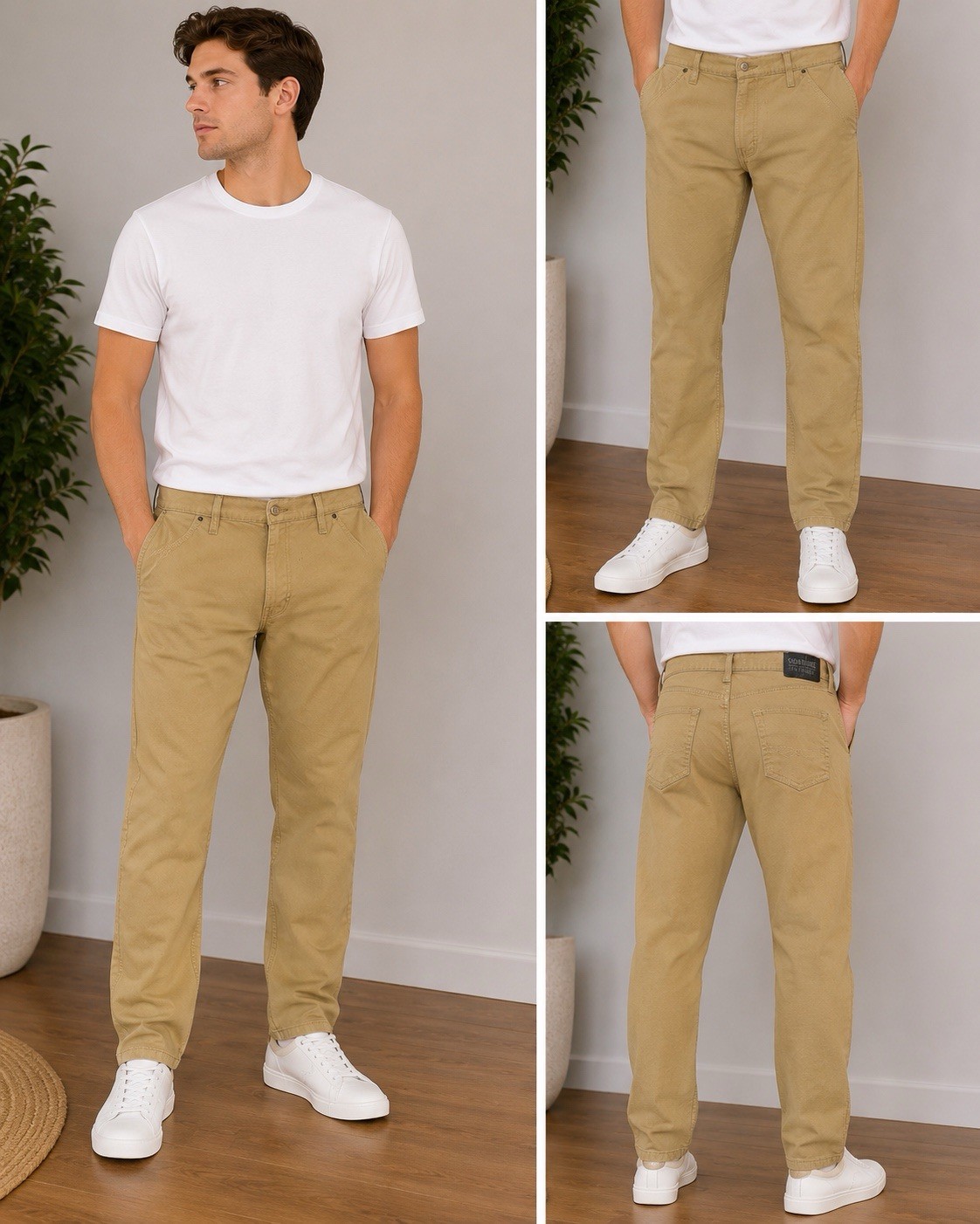 Signature by Levi Strauss & Co. Men’s Chino Pants Athletic Straight Khaki W30