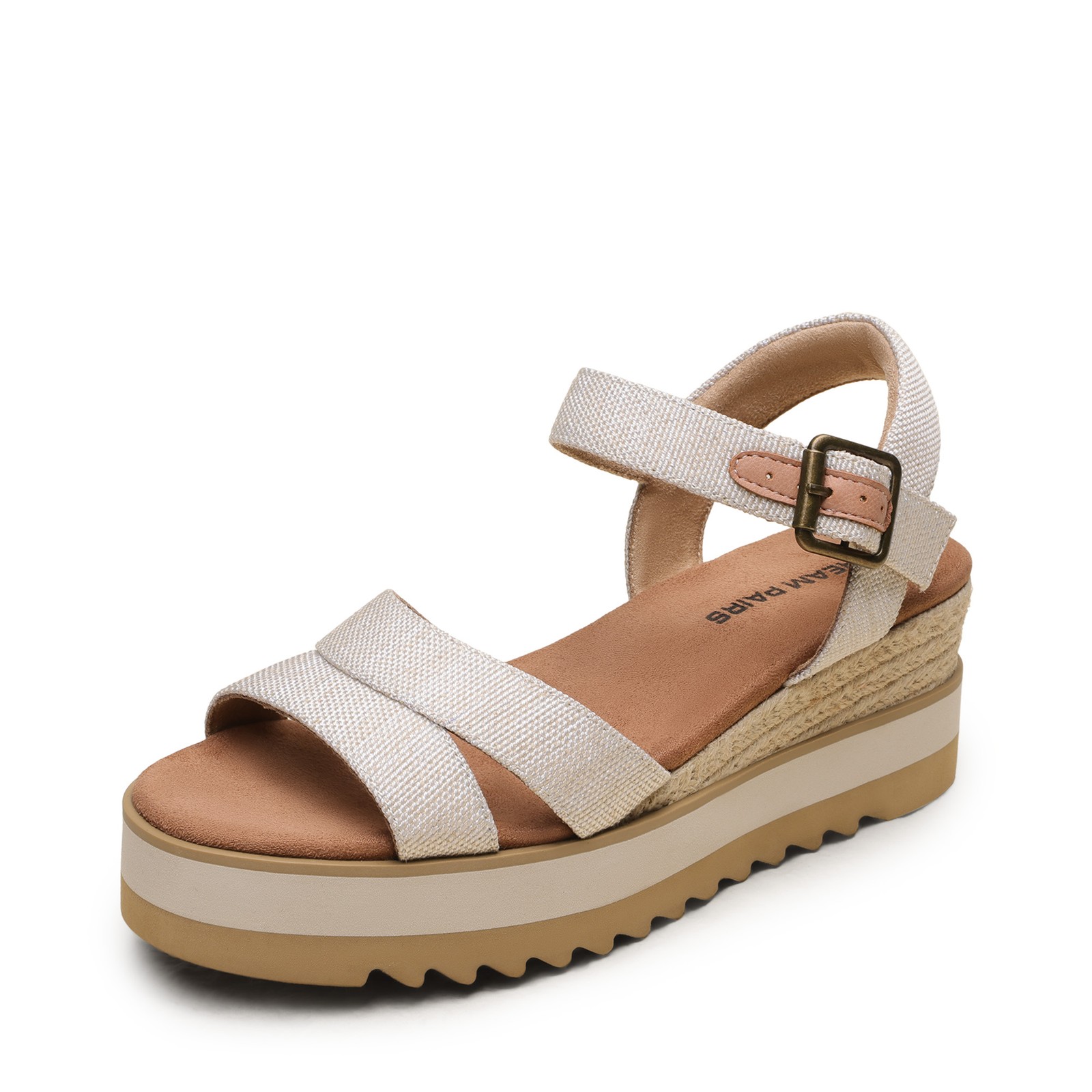 Women Wedge Sandals Ankle Strap Open Toe Lightweight Comfortable Sandals