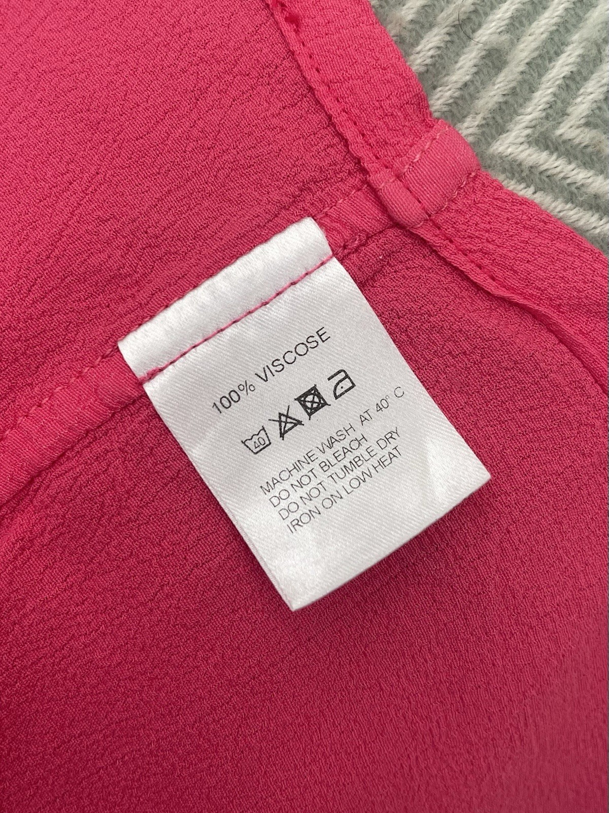 Sahara Hot Pink Viscose Boxy Batwing Blouse Size Medium Large Oversized