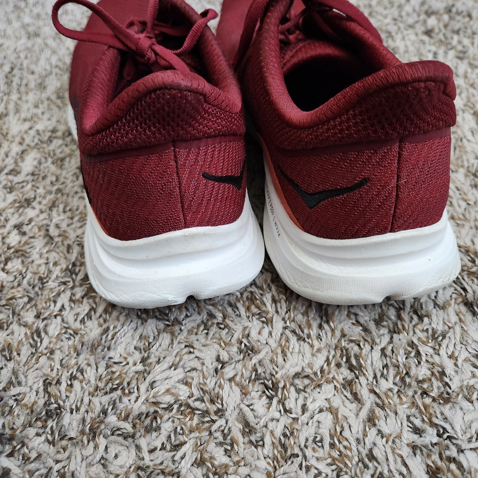 HOKA One One Solimar Running Shoes Sneakers Men’s 14 D Burgundy Red Athletic