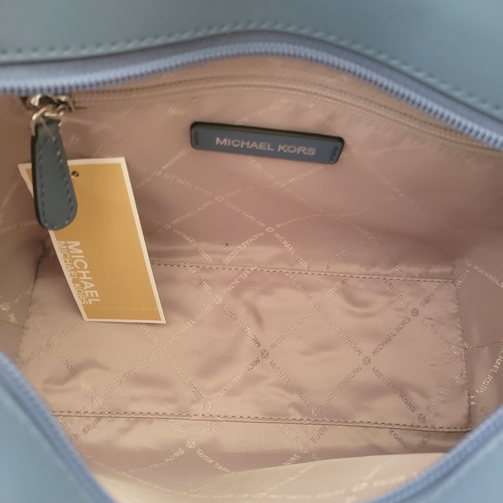 Michael Kors Voyager XS Convertible Top Zip Tote Crossbody Handbag MK Denim