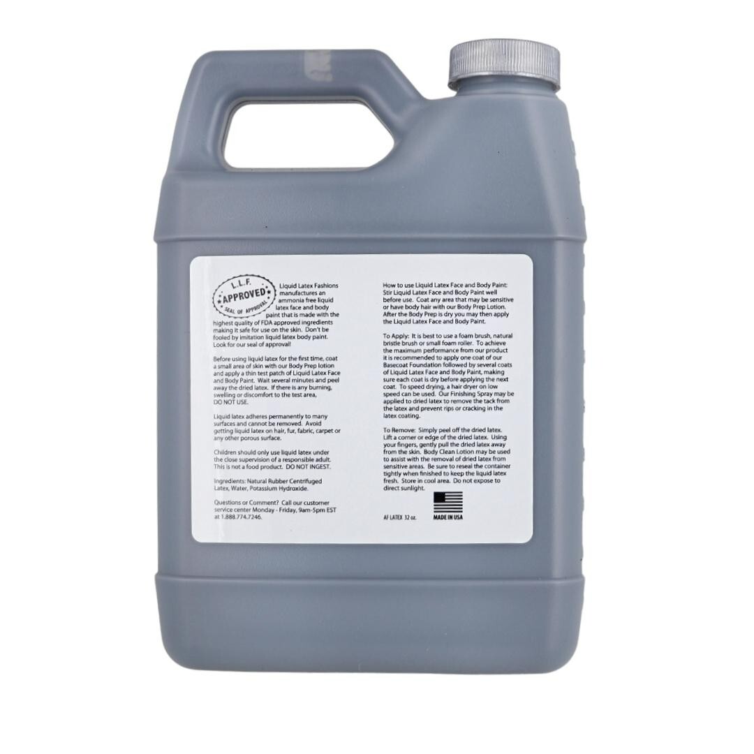 Black 32 Fl Oz – Liquid Latex Face and Body Paint for Cosplay and SFX!
