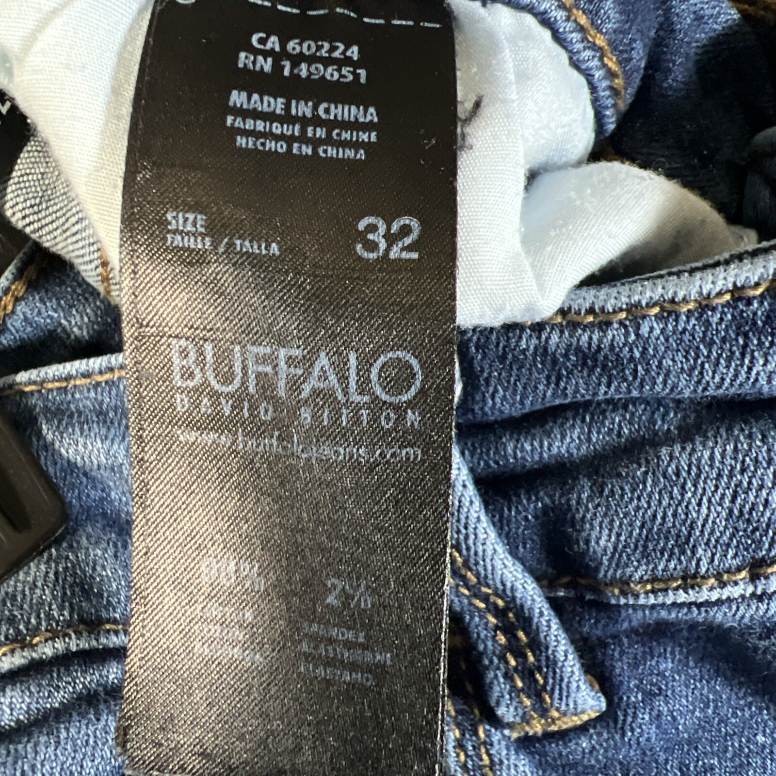 Buffalo David Bitton Hope Women’s Mid Rise Skinny Stretch Raw Hem Jeans Size 32