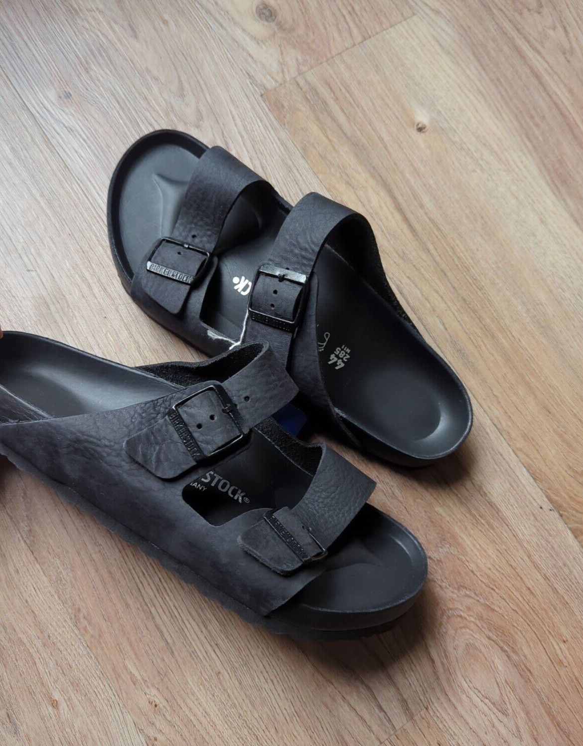 Birkenstock Tumbled All Leather Exquisite Arizona Mens 11-11.5 EU 44 Black