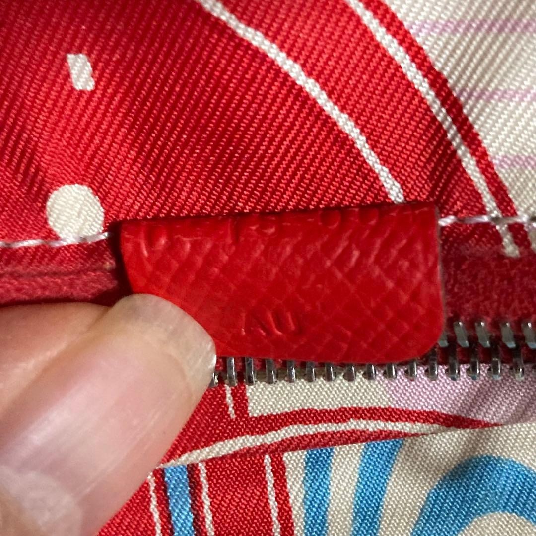 HERMES Compact Wallet Mini Wallet Red