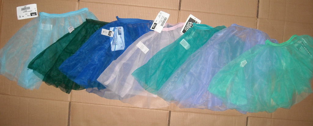 DANCE CHIFFON ASYMMETRICAL BALLET SKIRT MANY COLORS 1 layer ruffled girls/lady