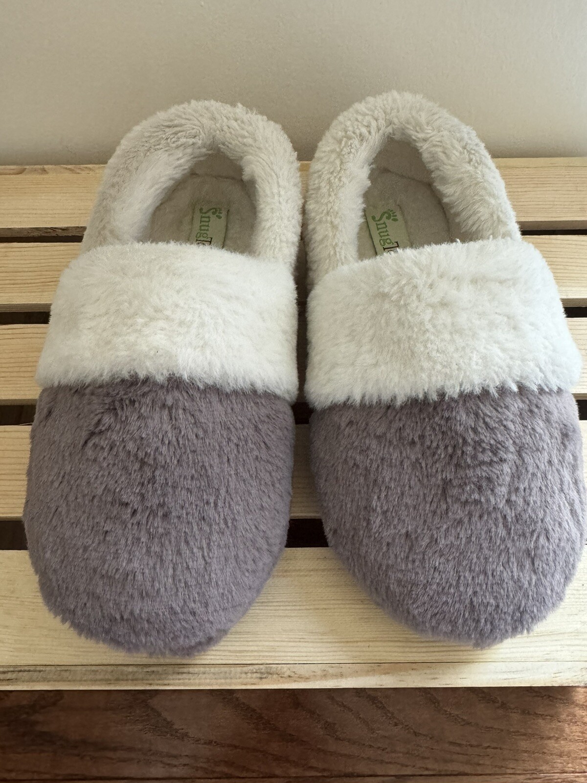 SnugToes women’s heated slippers with removable heat pads mocha size 5