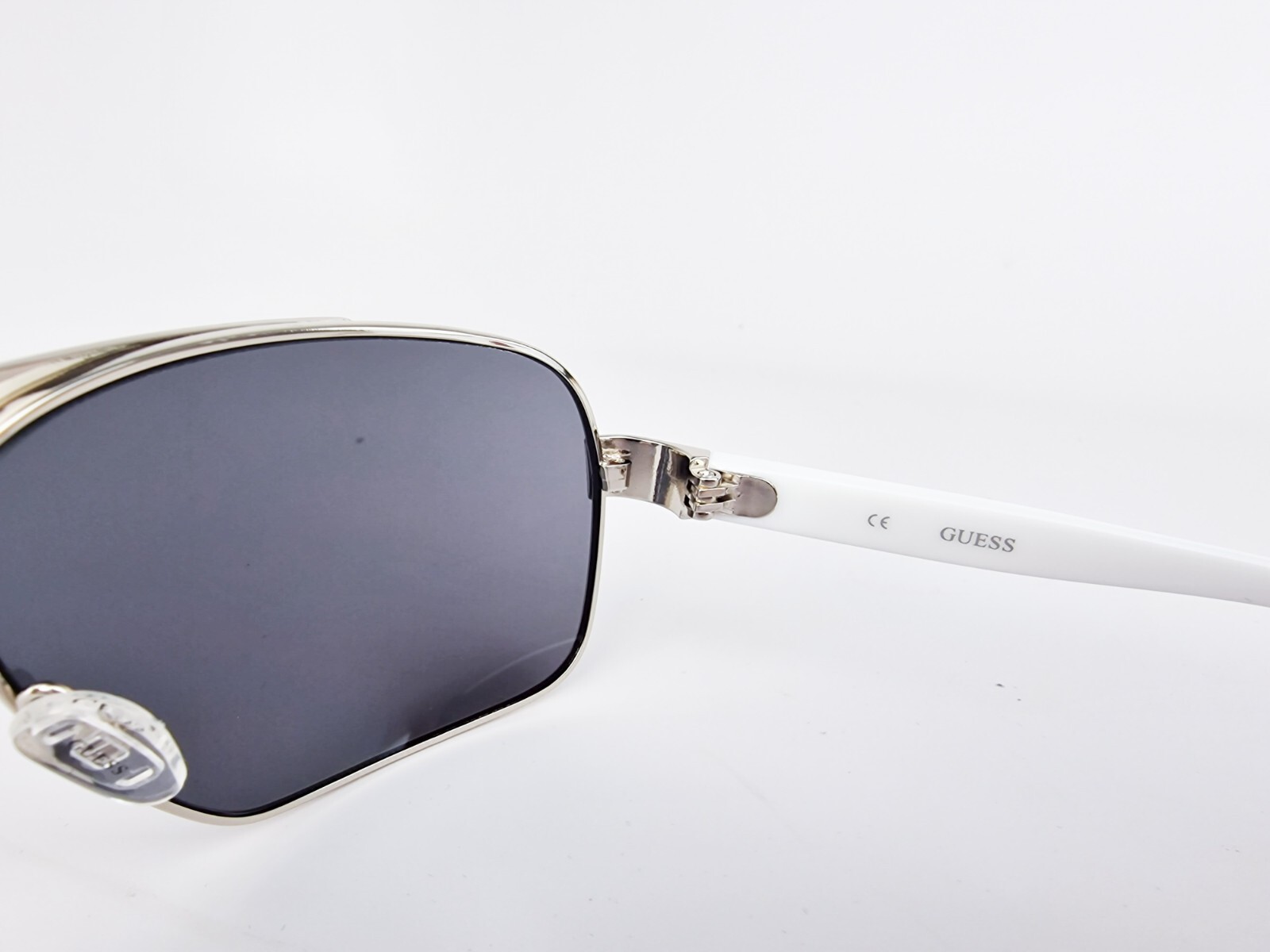 Guess Aviator Sunglasses GU6512-10C-66 Nickeltin Smoke Mirror Lens NEW Authentic