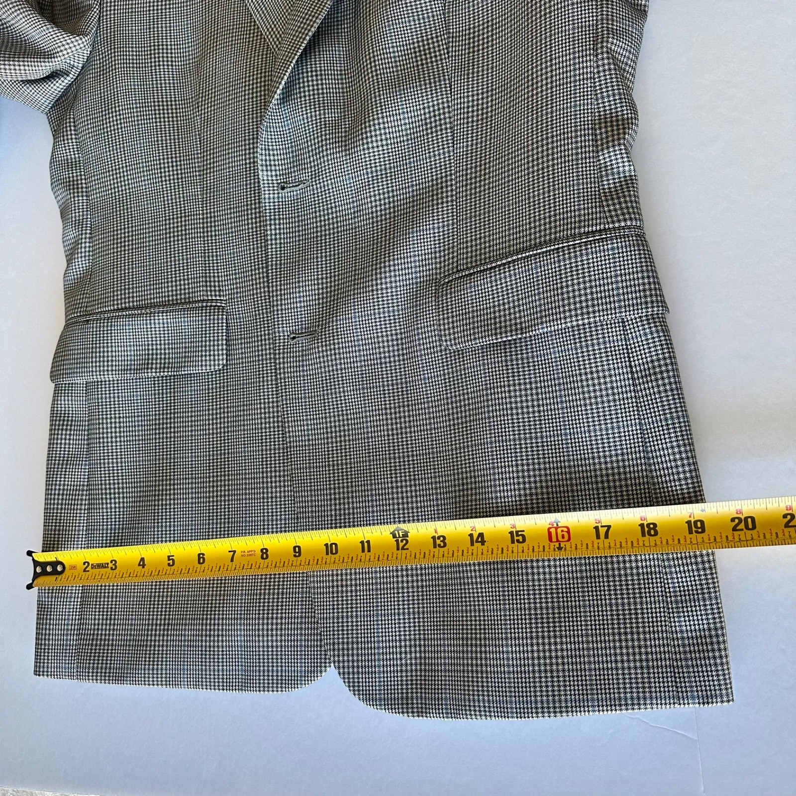 Nautica Men’s Gray Houndstooth Windowpane Sport Coat Blazer Men’s 42R Classic