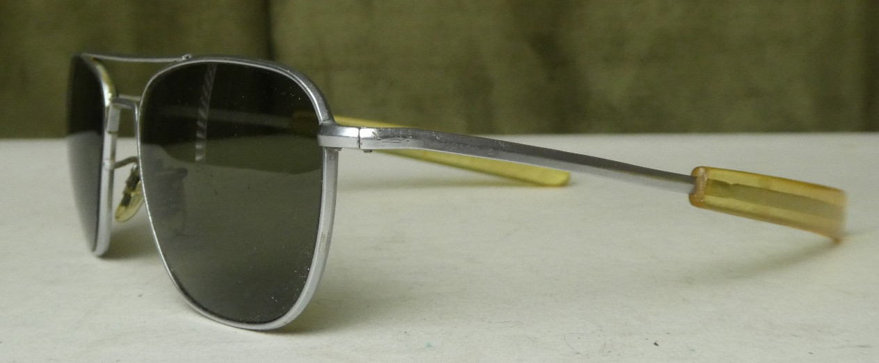 Vintage Randolph Engineering USA Aviator Sunglasses 5 1/2 Silver – FRAMES ONLY
