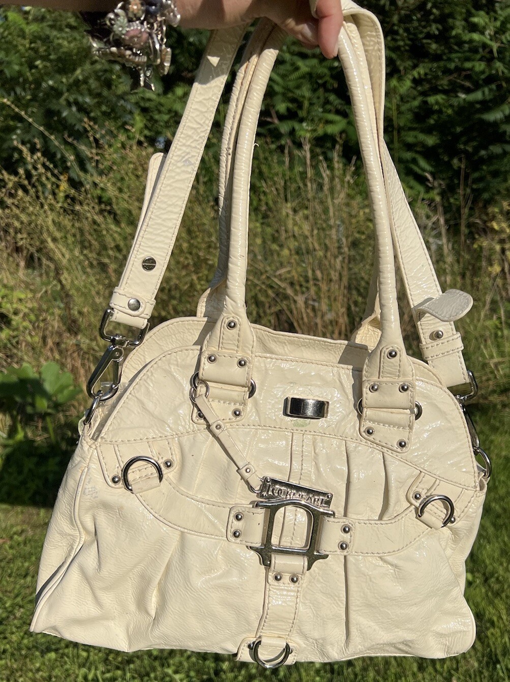 LOCKHEART Patent leather Belted LG Patent Leather Shoulder Bag NO COPYING