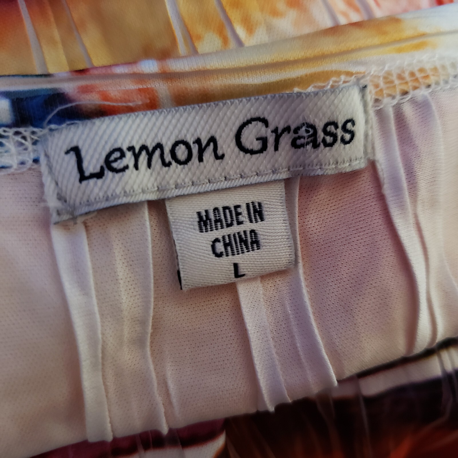 Lemon Grass L Tunic Top Womens Boho Indie Artsy Hippie Psychedelic Dopamine