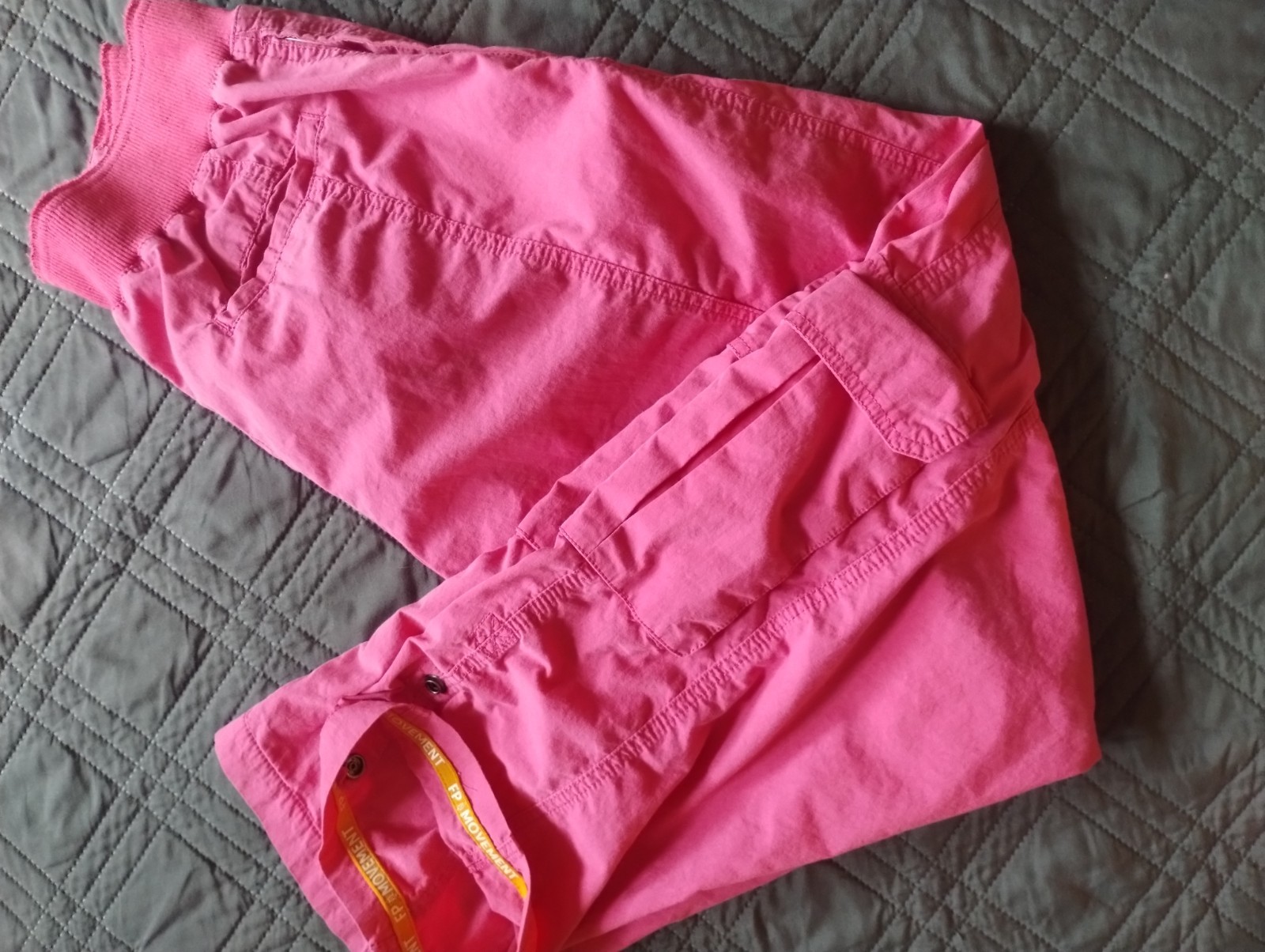 We The Free People Pink Parachute Cargo Pants Women’s Size Small Wide Leg Baggy
