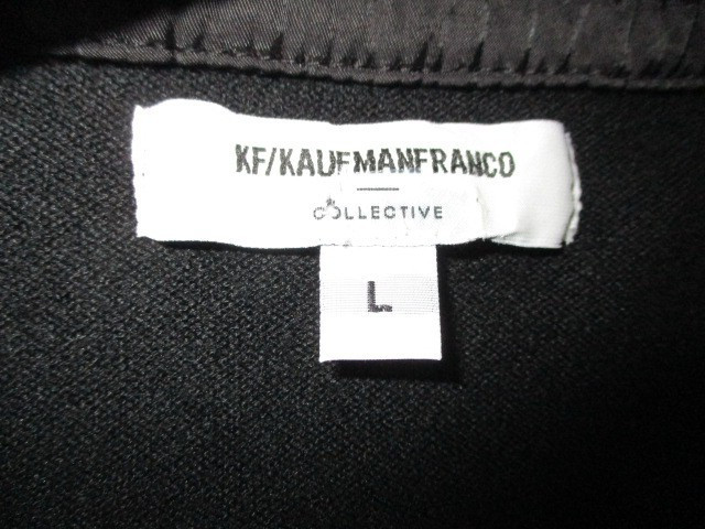 KaufmanFranco FAB! Woven Mixed Media Pocket Thumbholes Open Cardigan in Black L