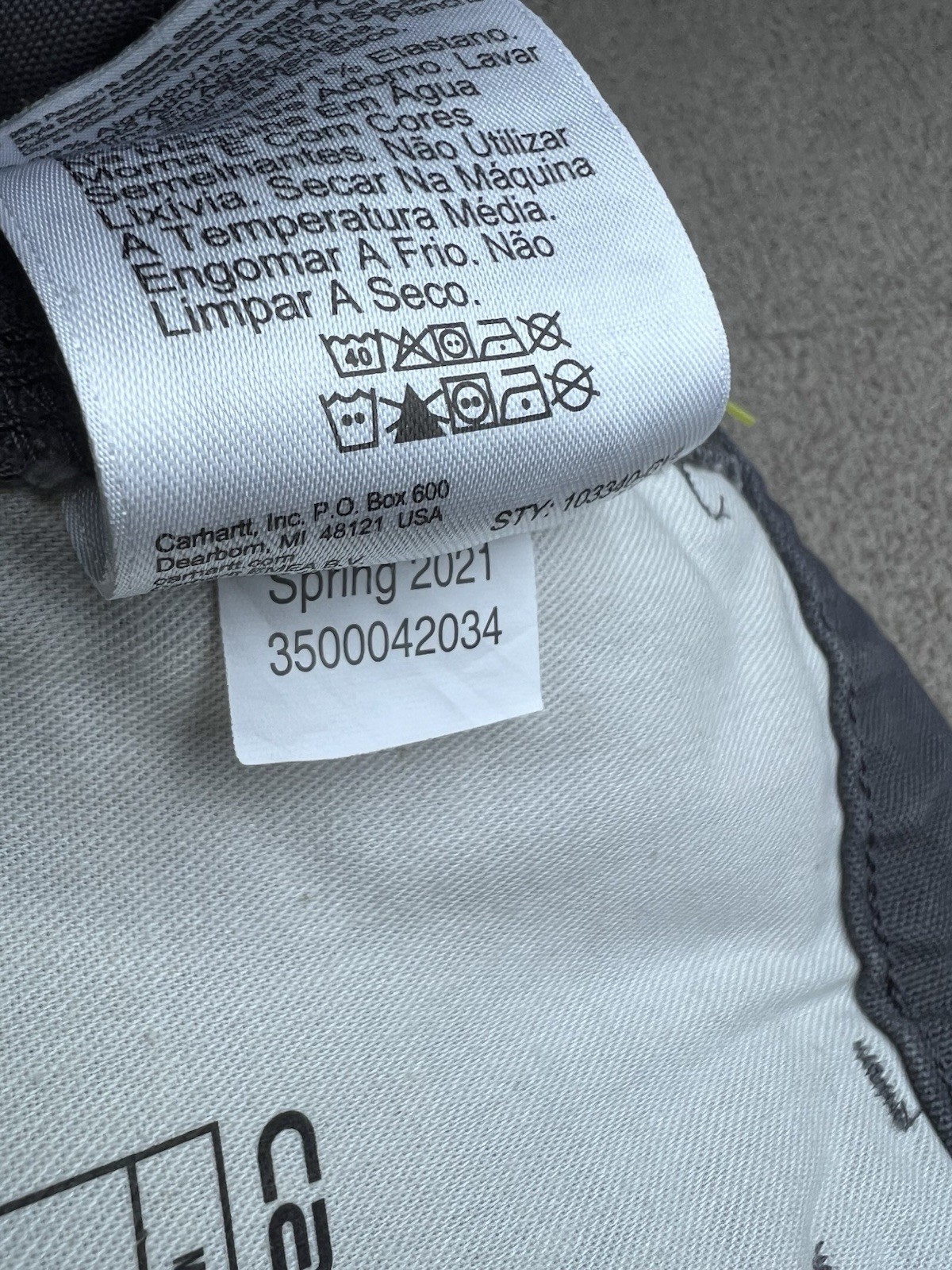 Carhartt Rugged Flex 103340 Double Front Duck Pants Gravel 36×32 NWT