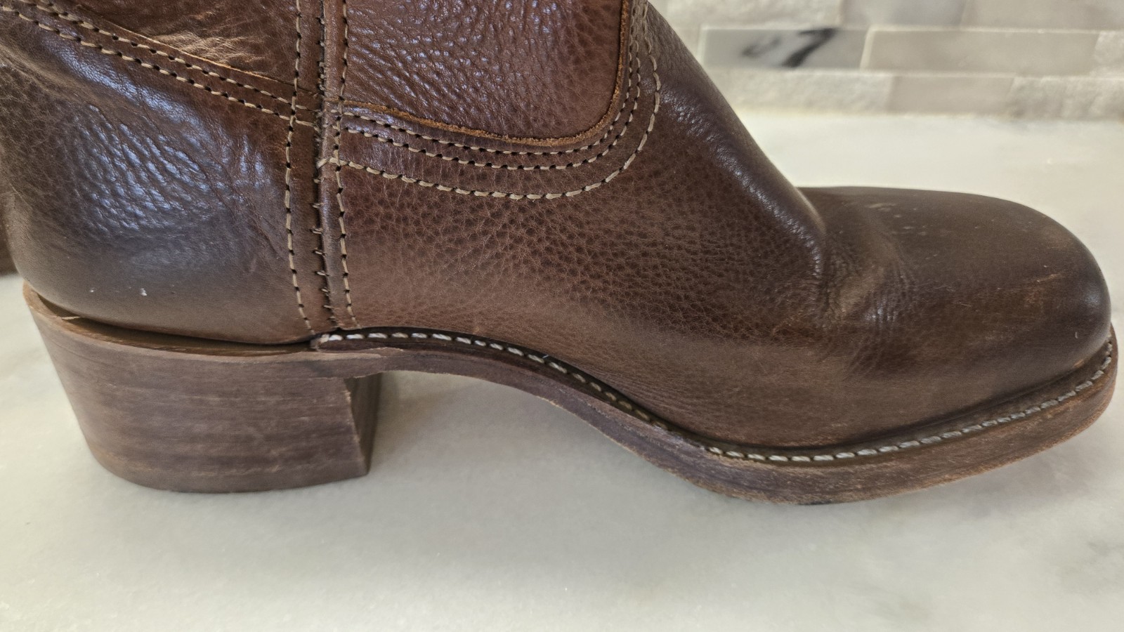 Frye Campus 14L Tall Pull On Boots USA Brown Leather Women’s 8.5 M
