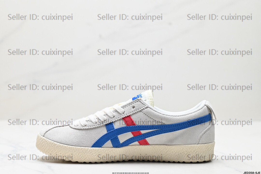 Onitsuka Tiger MEXICO DELEGATION Classic Gray/Blue Retro Unisex Shoes Sneakers