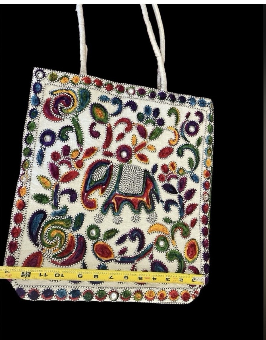 New Boho Embroidered Mirrored Shoulder Bag