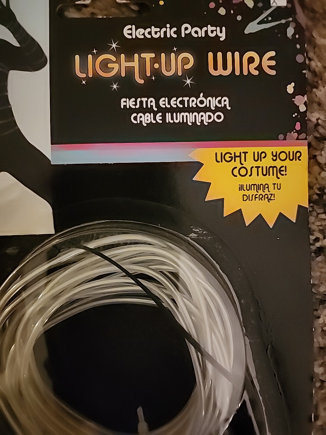 Electric Party Light-Up Costume Wire With 3 Modes 1pc 10ft Halloween Dress Up