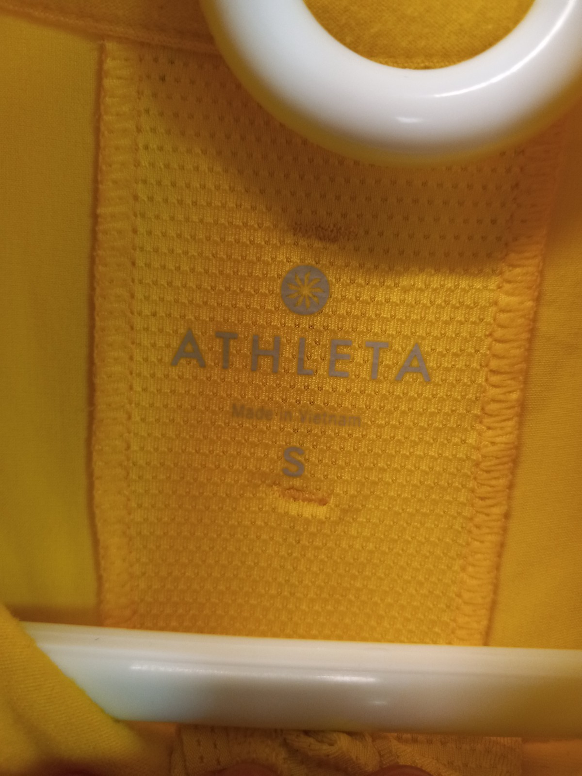 ATHLETA Womens Yellow Polyester Sp Pullover Casual Gym Outdoor Walking Top Small