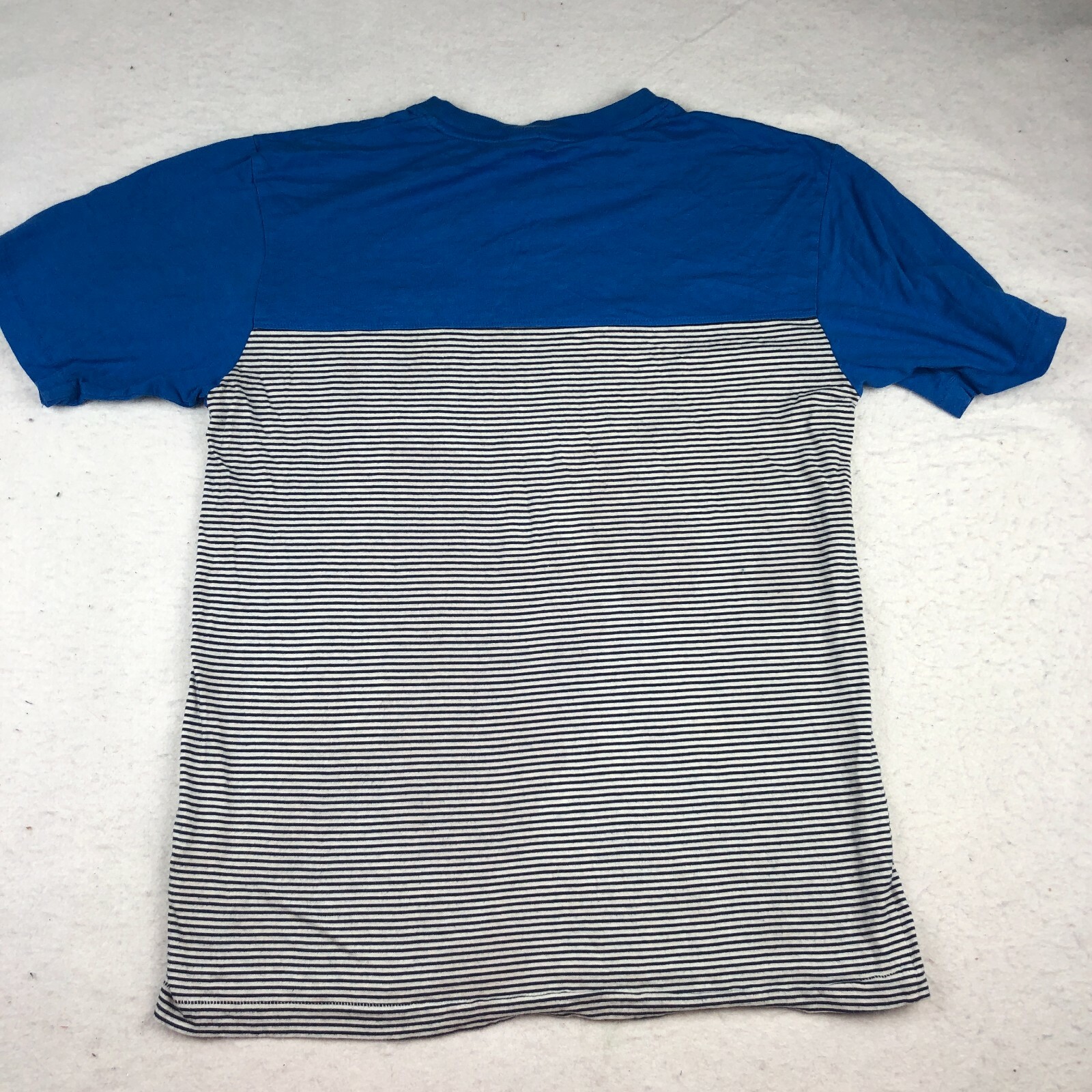 Adidas Shirt Mens Small Skateboarding Striped Blue Black Gray Cotton Soft