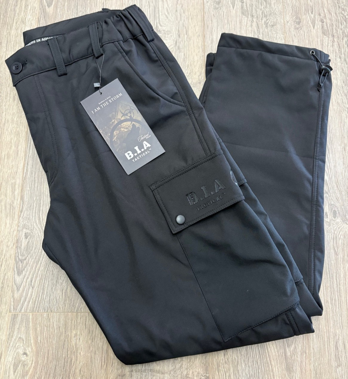 B.I.A Tactical Men’s Black / Brown Fleece lined Combat Pants 30,32,36,38,40,42
