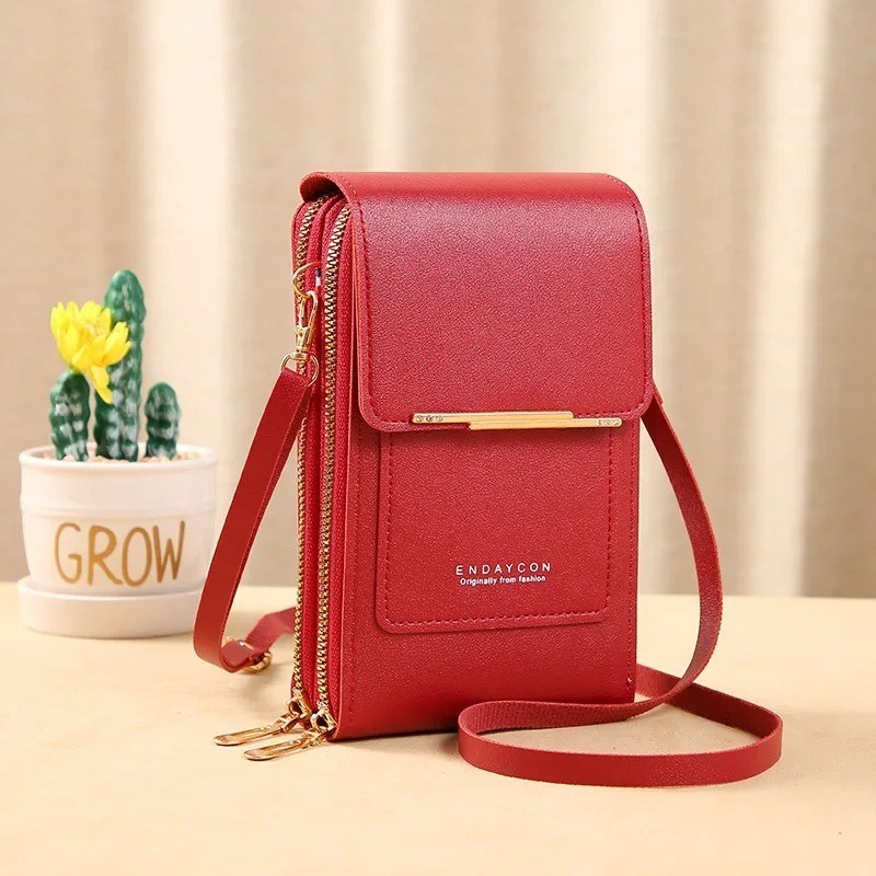 Women’s Crossbody Phone Bag Touch Screen Wallet PU Leather Shoulder Purse