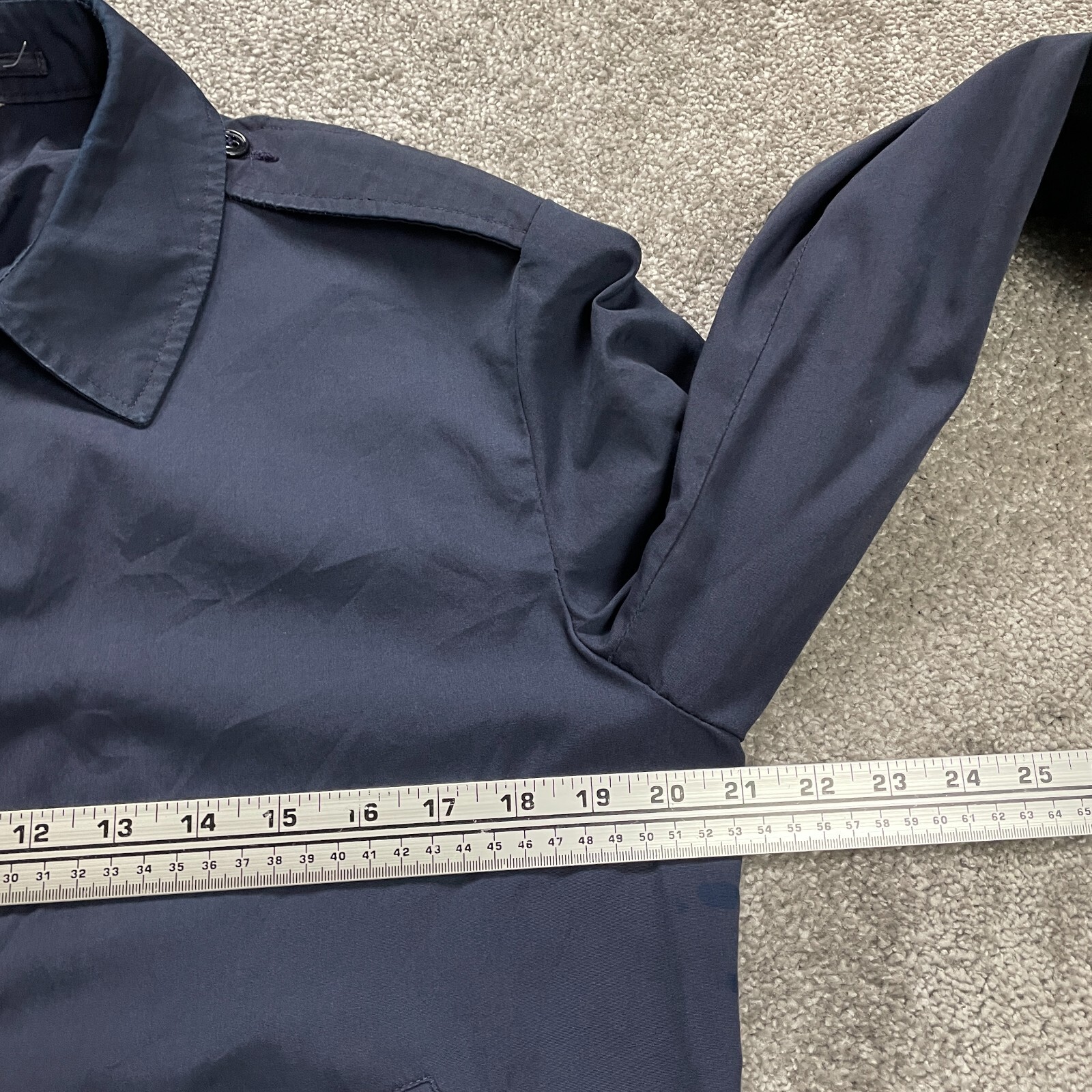 Ceiling Zero Blauer Jacket Men Medium Navy Blue Full Zip Collared Outdoor Casual