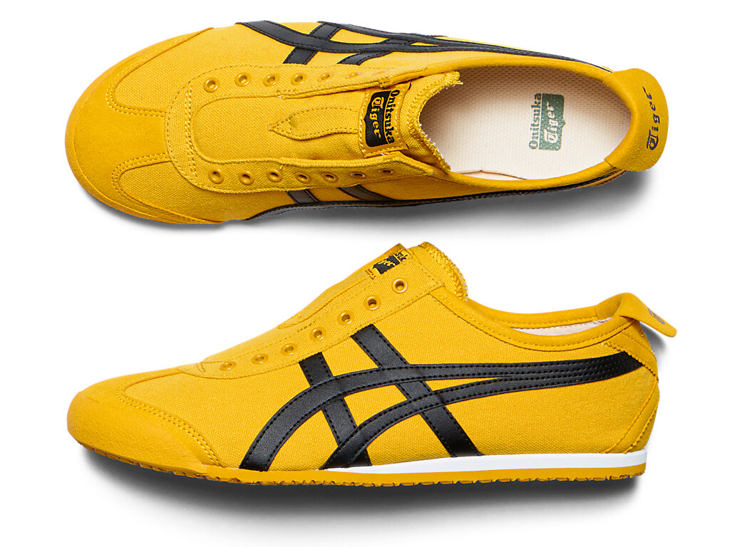 DHL Onitsuka Tiger MEXICO 66 SLIP-ON 1183A746 Unisex US Size 4 -11H YELLOW BLACK