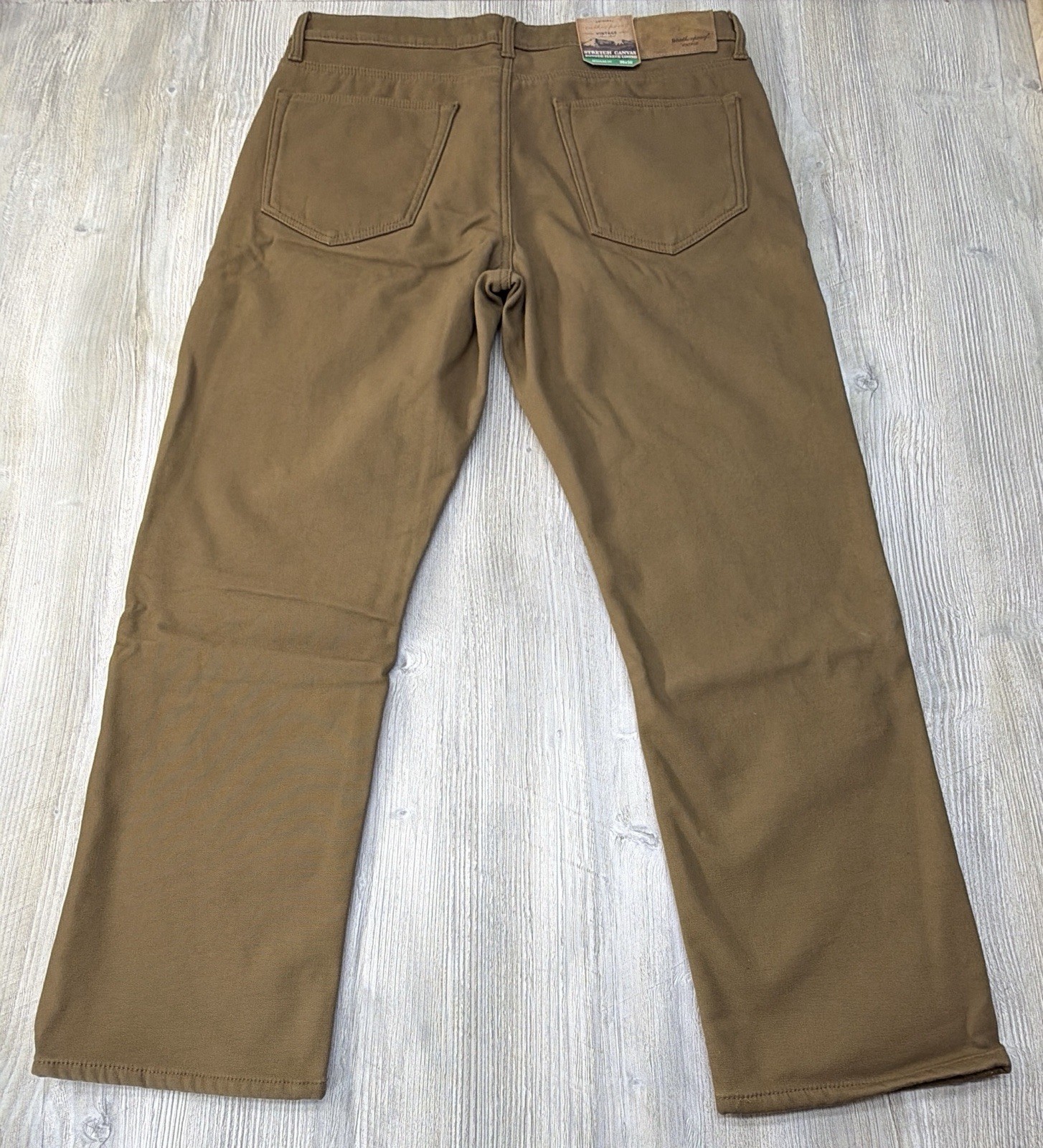 Weatherproof Vintage Sz 38×30 Fleece Lined Stretch Canvas Pant Regular Fit Brown