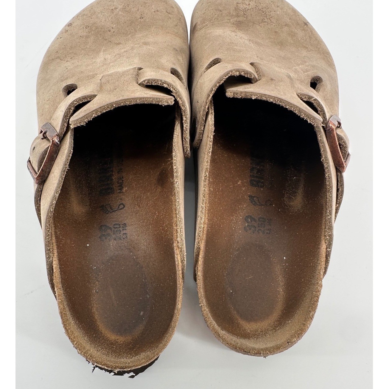 Birkenstock Boston Oiled Leather Clogs Tobacco Brown 39 EU Regular Width
