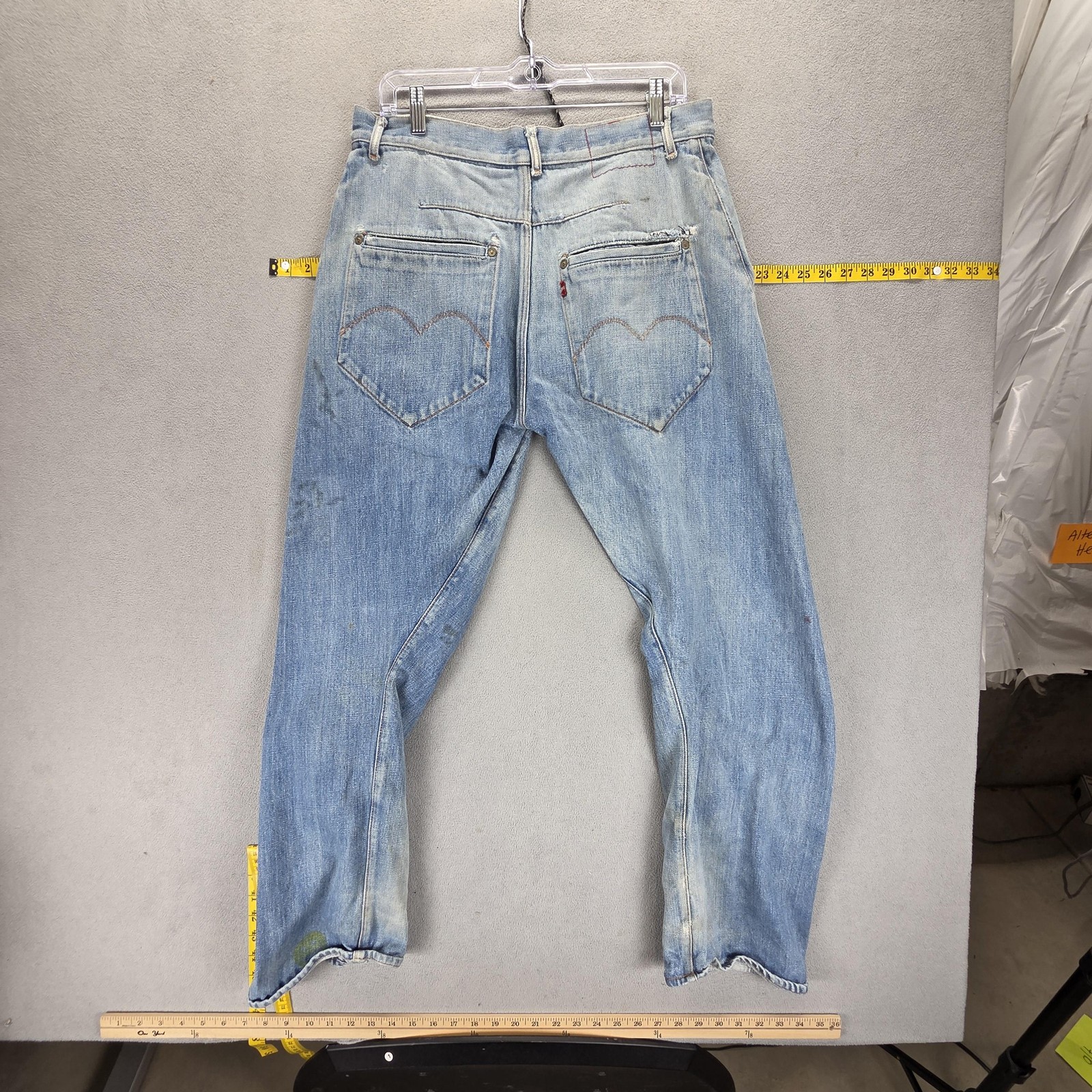 Vintage Levis Engineered Jeans Mens 32×32 Blue Twisted Light Wash Zip Fly