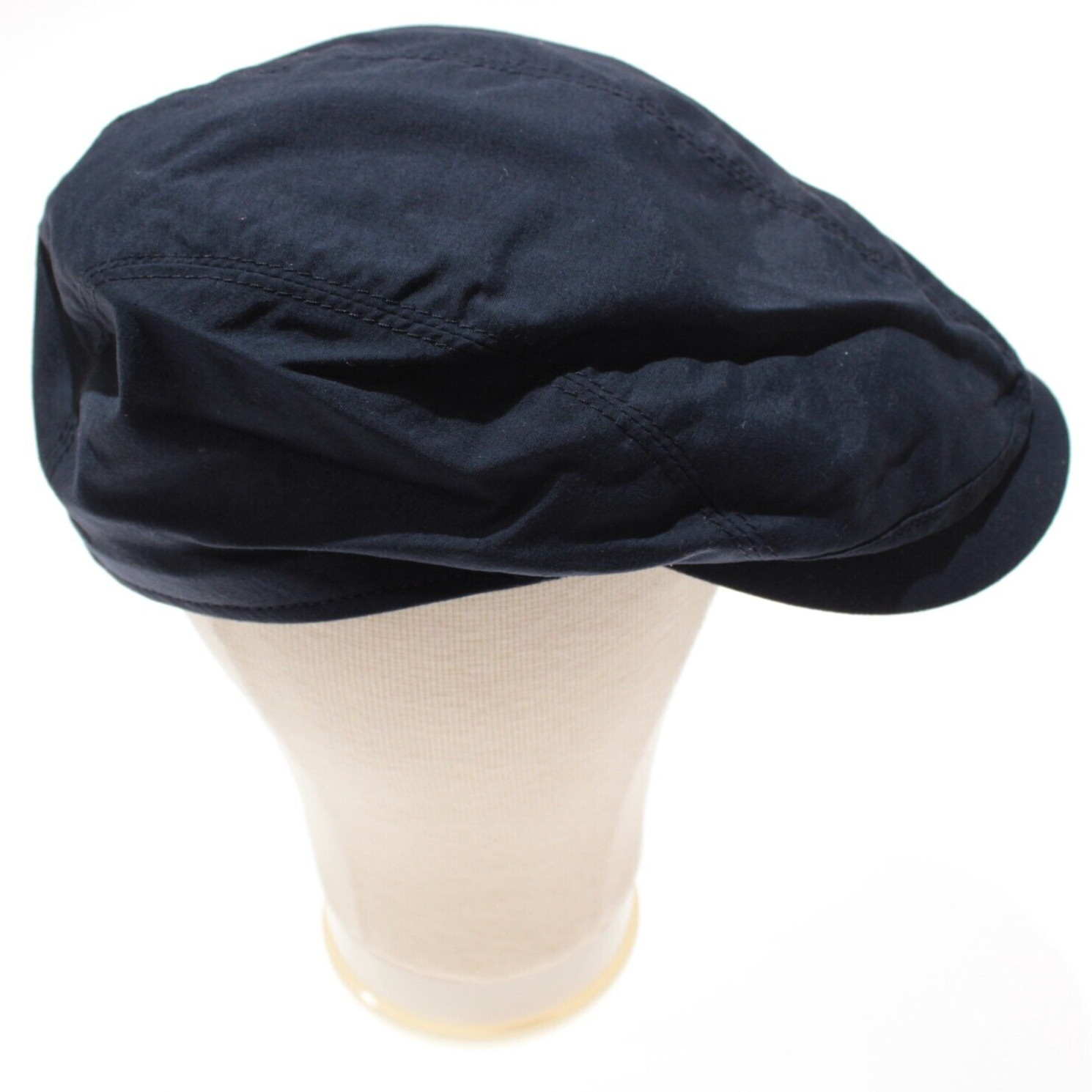 Wigens NWT Ivy Sport Newsboy Cap Size 59, 7 & 3/8ths Solid Blue 100% Polyamide