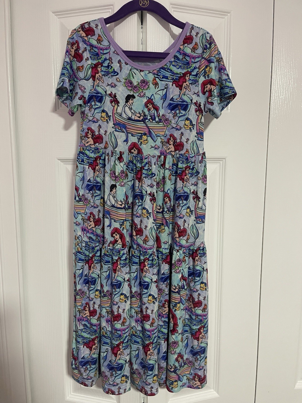 Disney Little Mermaid Dress Size 7/8 Show Stoppers Made 95% Viscose 5% Spandex