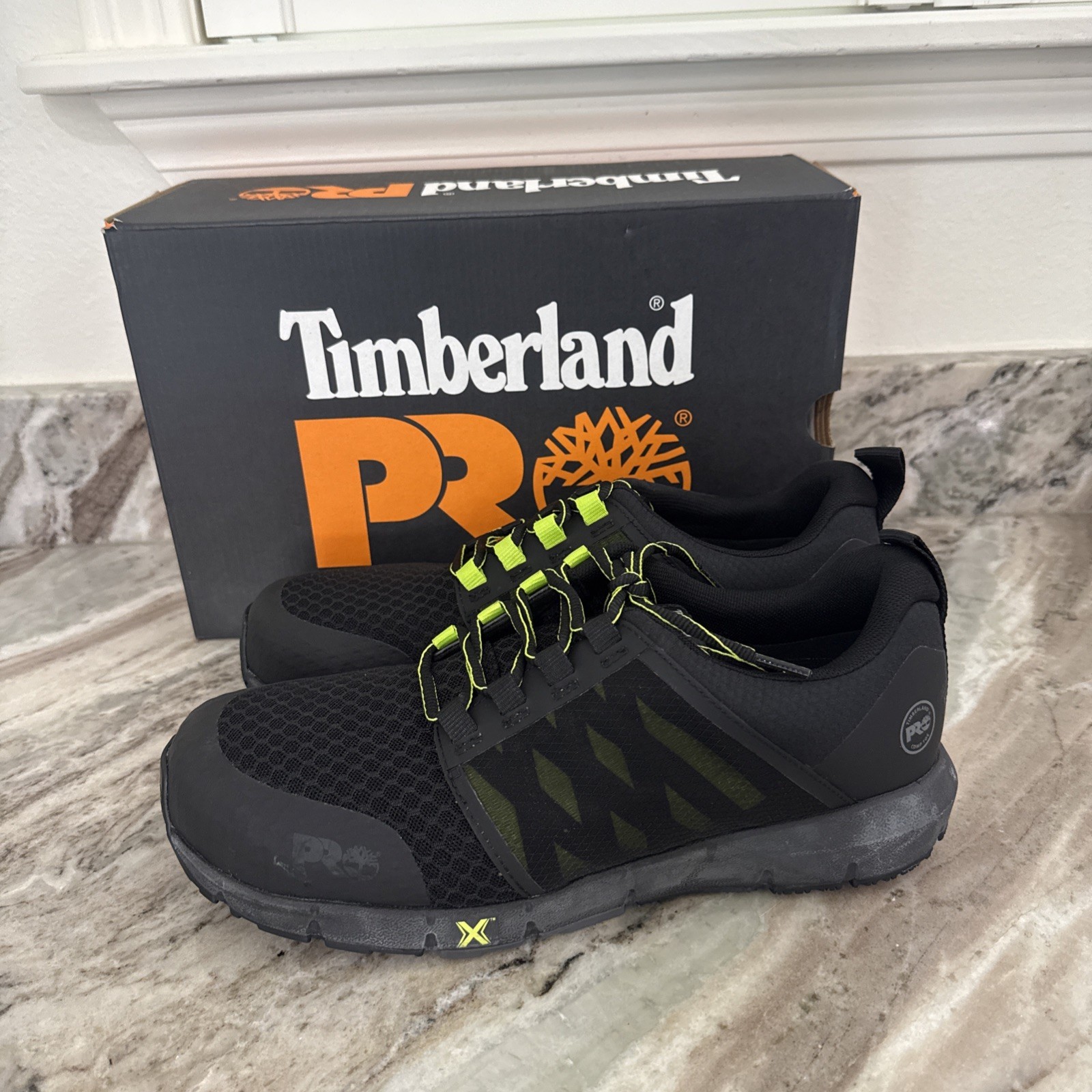 NEW Timberland Pro Men’s Radius Black CompositeToe Work Shoe TB0A27X5 13 M