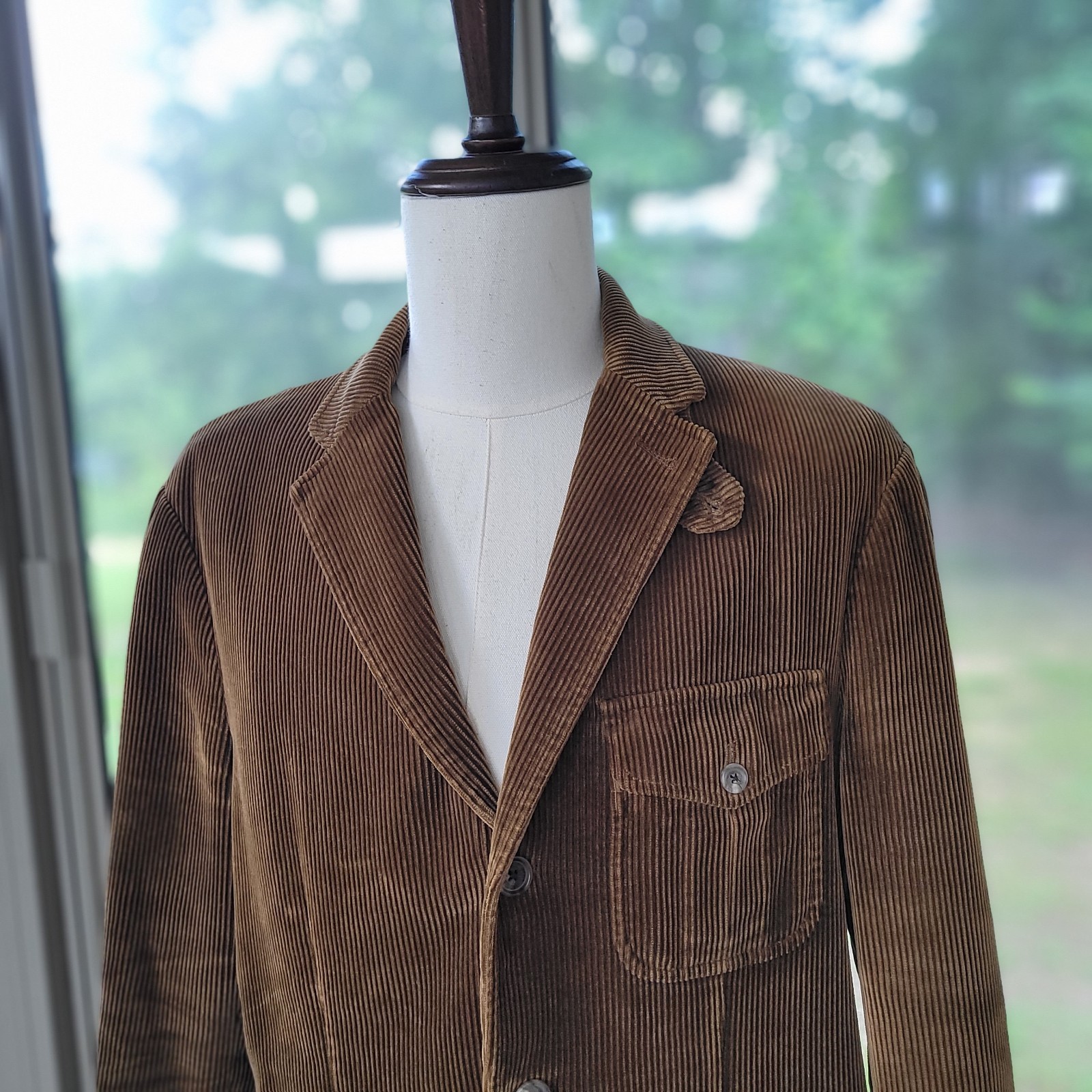 POLO RALPH LAUREN L Vintage Brown Cotton Corduroy Shooting Sport Coat
