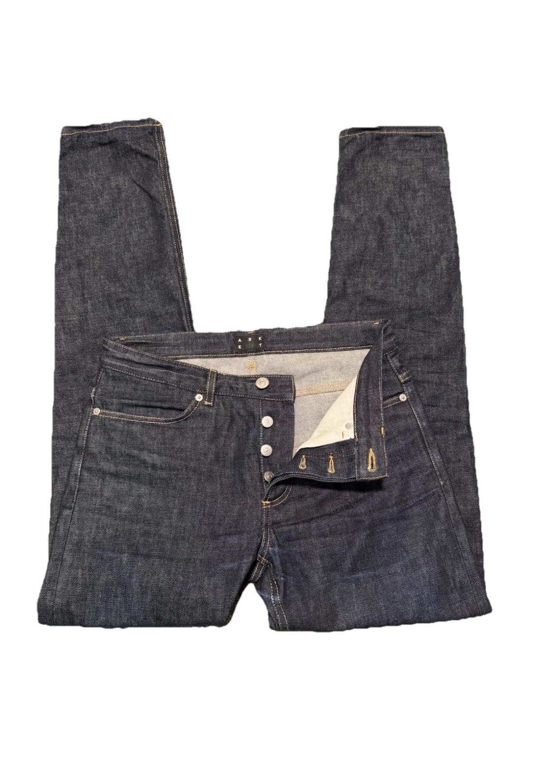 ASKET The Raw Denim Jean 29×32 Regular Fit Made in Italy Stockholm Indigo Raw