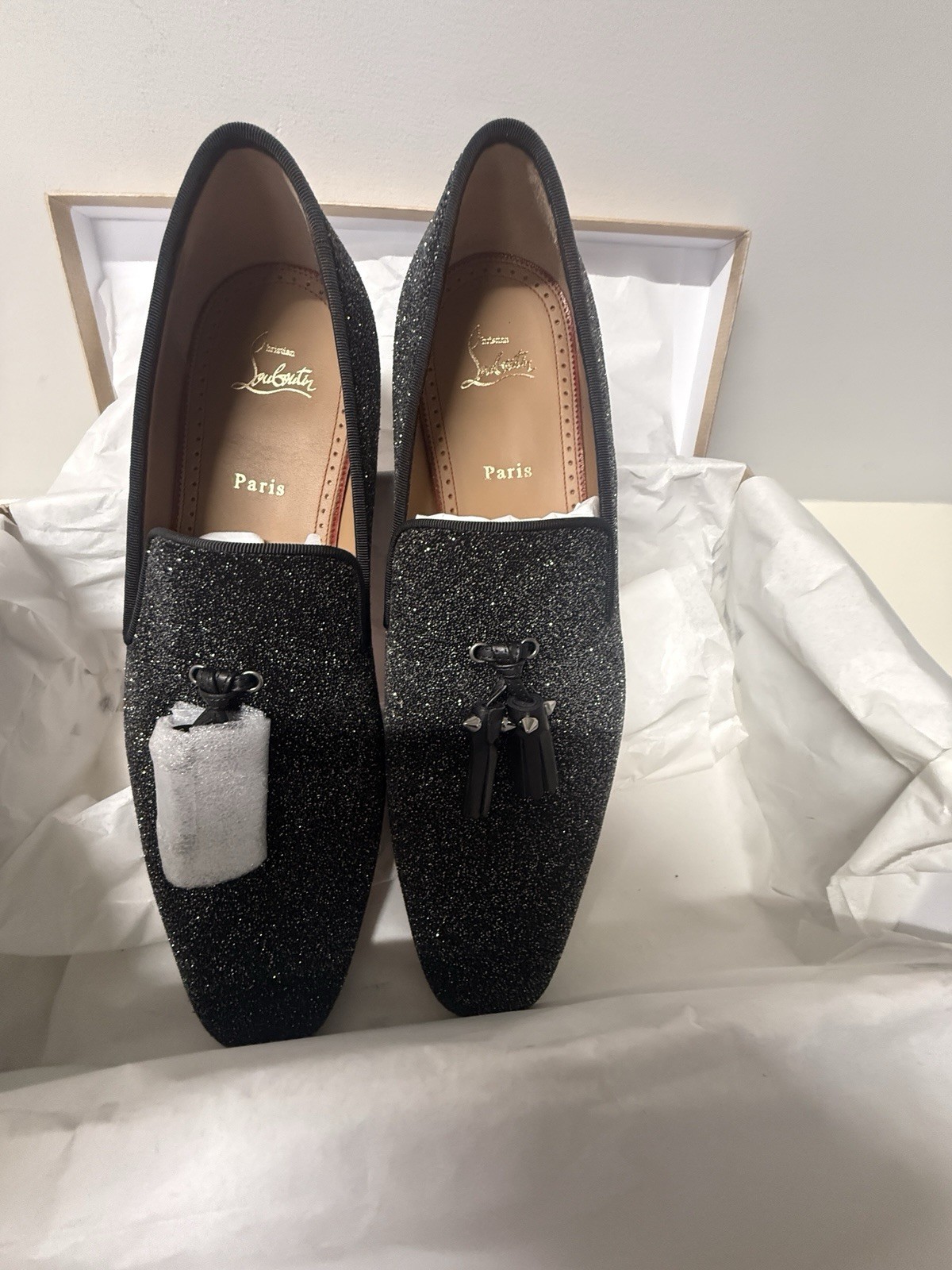 Men’s Louboutin Colonnaki Tassel Flat Crosta Size 45.5