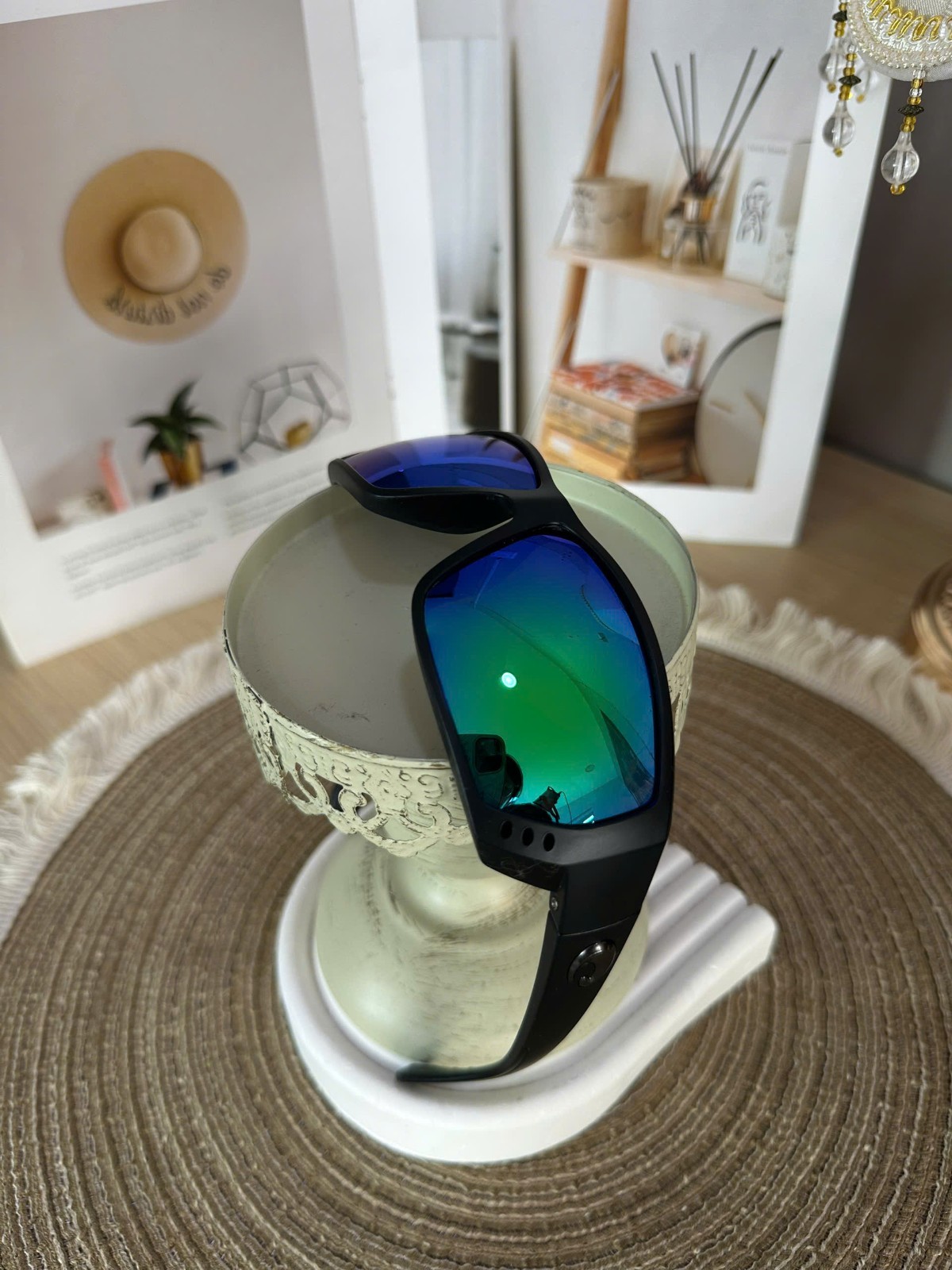 COSTA Del Mar Tuna Alley Sunglasses – Polarized 580P Lenses – Black / Blue NEW