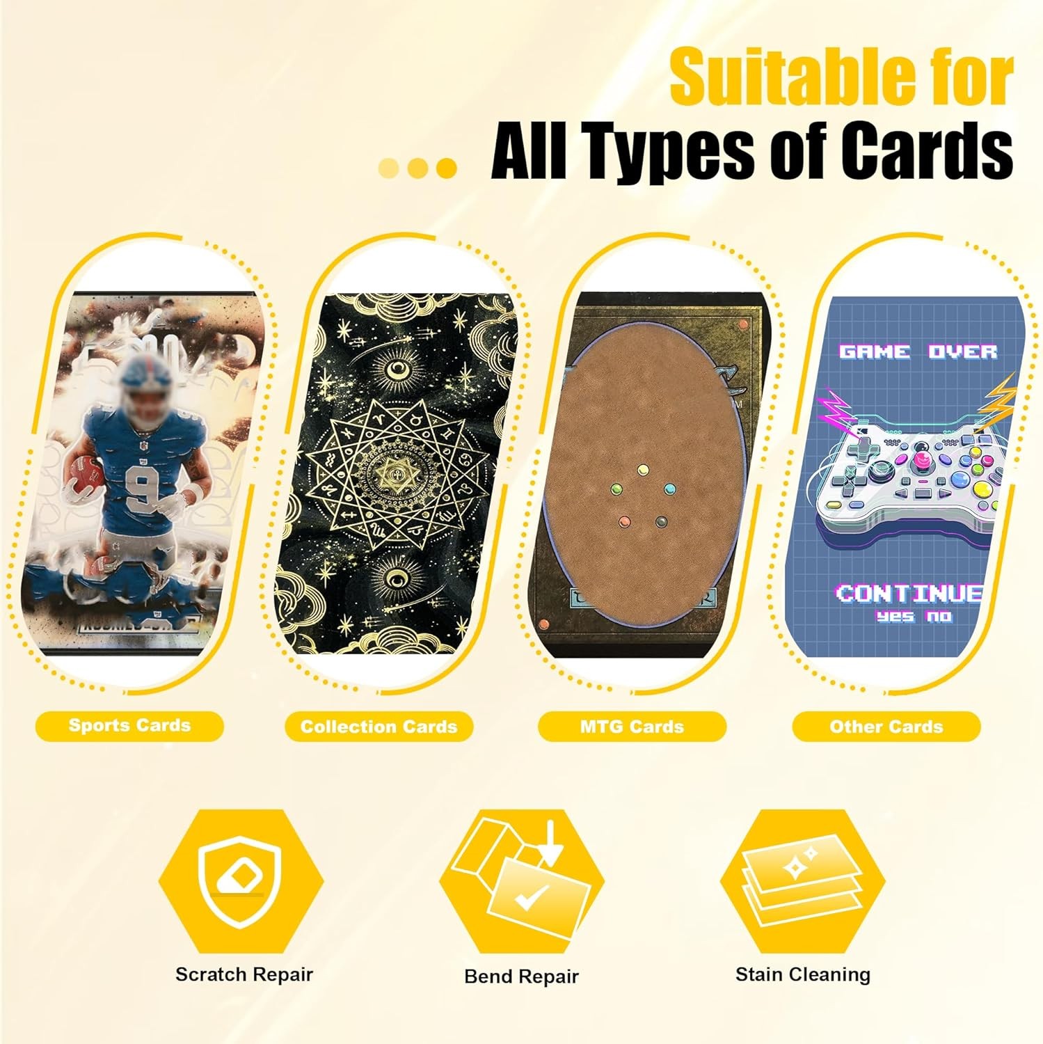 Card Care Clean Kit,17-In-1 Card Cleaning and Polishing Restoration Kit, Trading