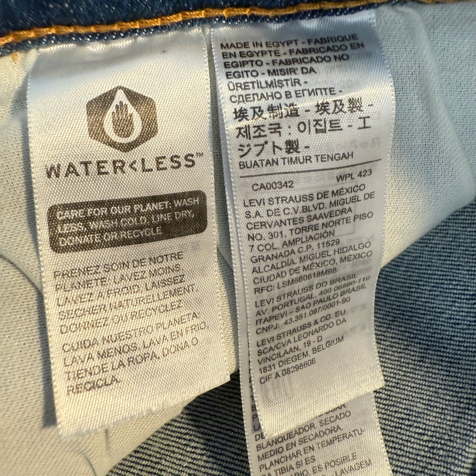 Men’s Levi’s 511 Slim Fit Jeans 36×30 Medium Wash Blue Denim WaterLess Casual