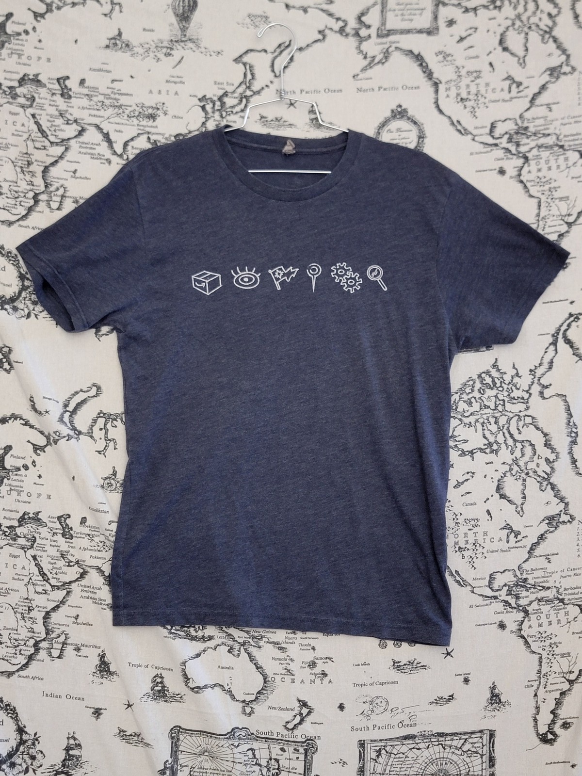 Next Level Apparel Men’s Graphic T-Shirt – Blue – Size M