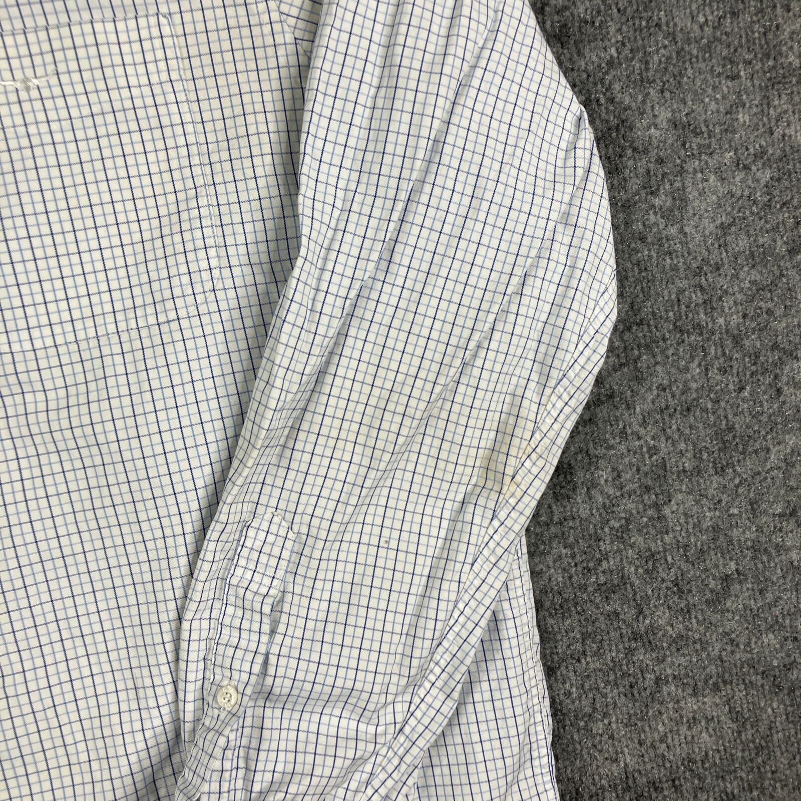 R.M. Williams Button-Up Shirt Mens Large White Plaid Checkered Casual Western