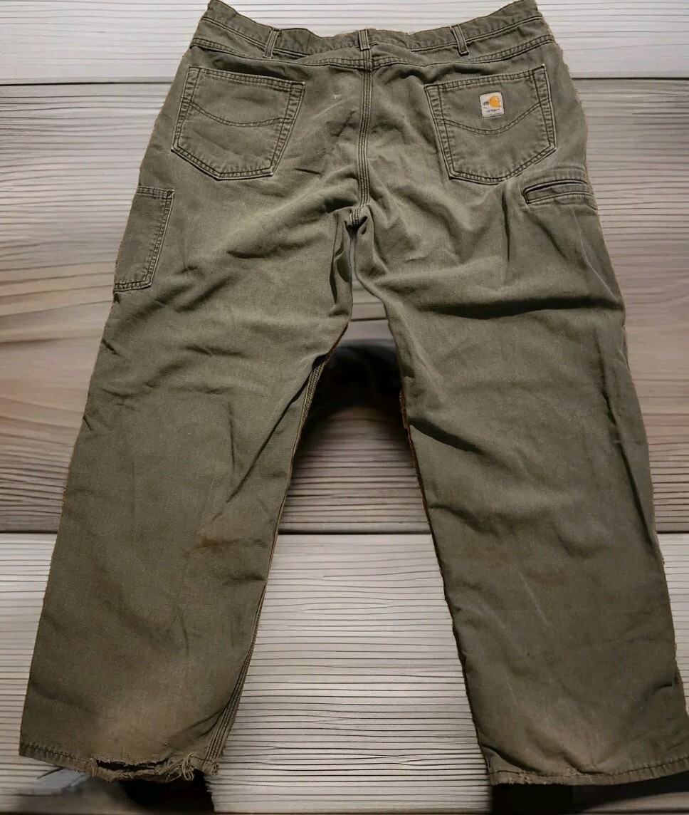 CARHARTT Mens FRB159 MOS Flame Resistant Duck Canvas Workwear Jeans Size 40×30