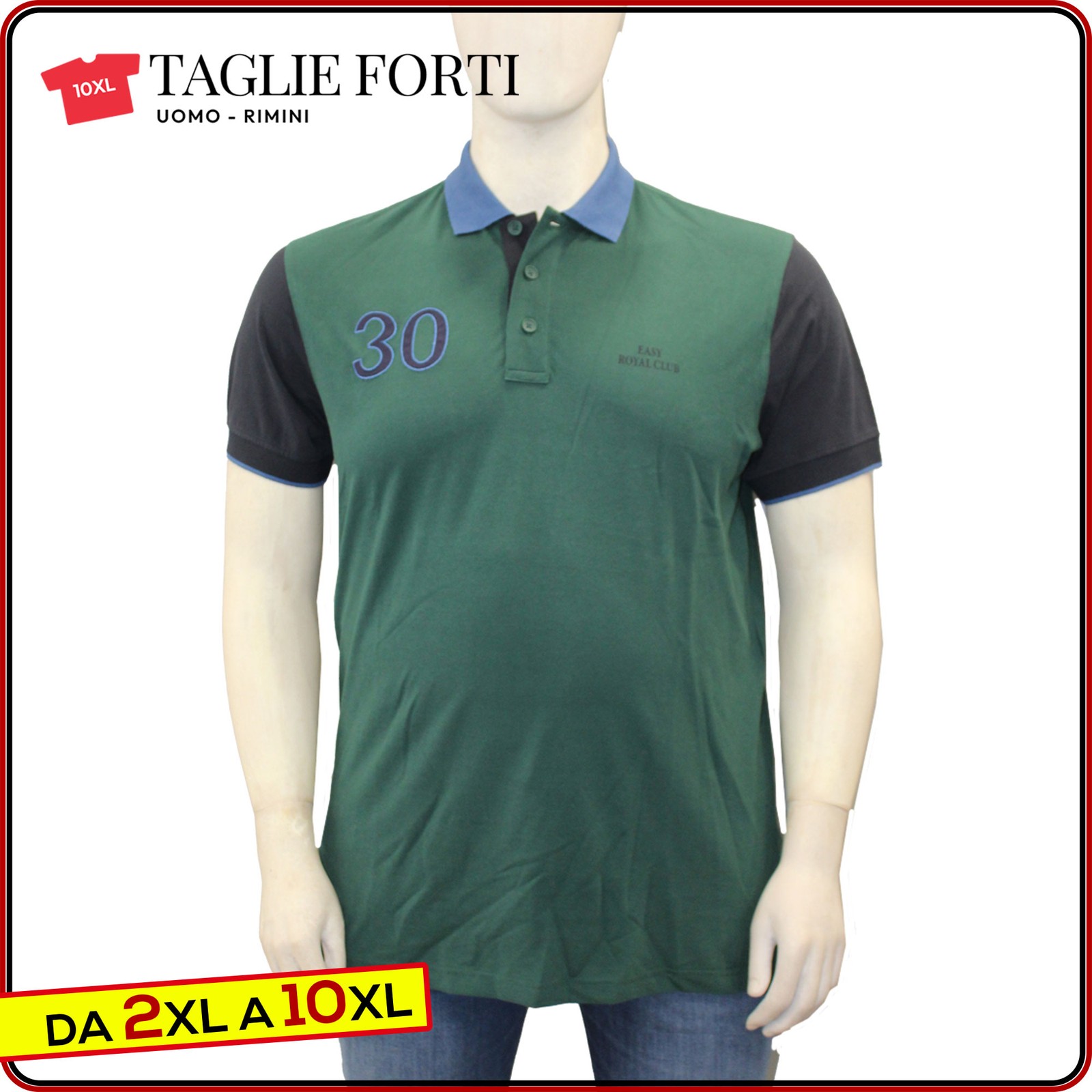 men’s short sleeve cotton polo shirt with collar PLUS SIZES from 2xl to 10xl