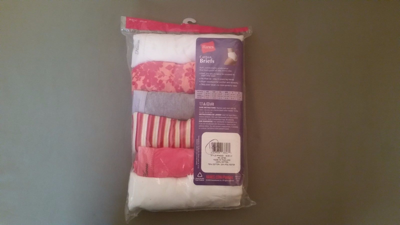 new womens hanes 6 cotton briefs. assorted colors