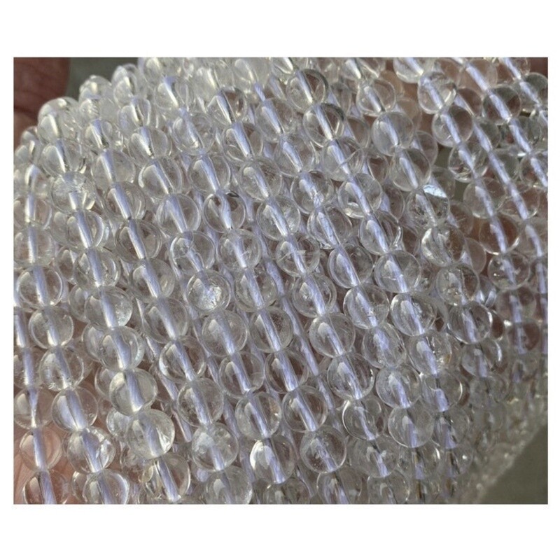 1 Strand Natural Clear Quartz 6mm 8mm 10mm Round Loose Stone 15.5 “ Long Gemston